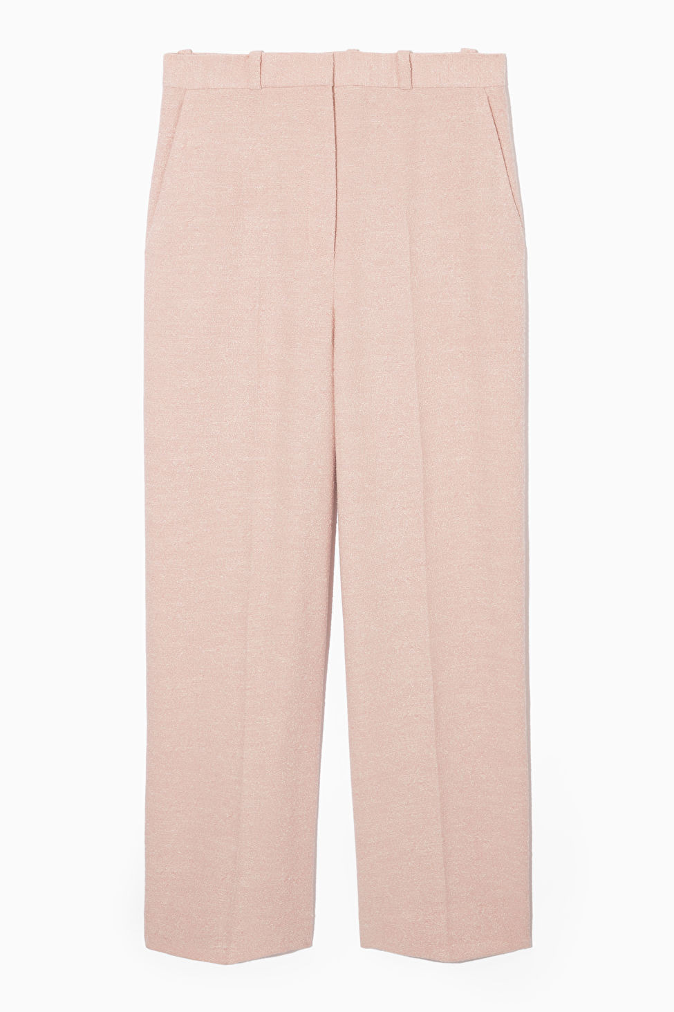 WIDE-LEG TEXTURED TROUSERS - LIGHT PINK - COS | COS UK