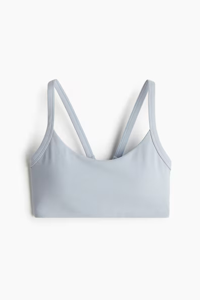 H & M - Sport-BH mit SoftMove Medium Support - Blau - Sportswear | H&M (DE, AT, CH, NL, FI)