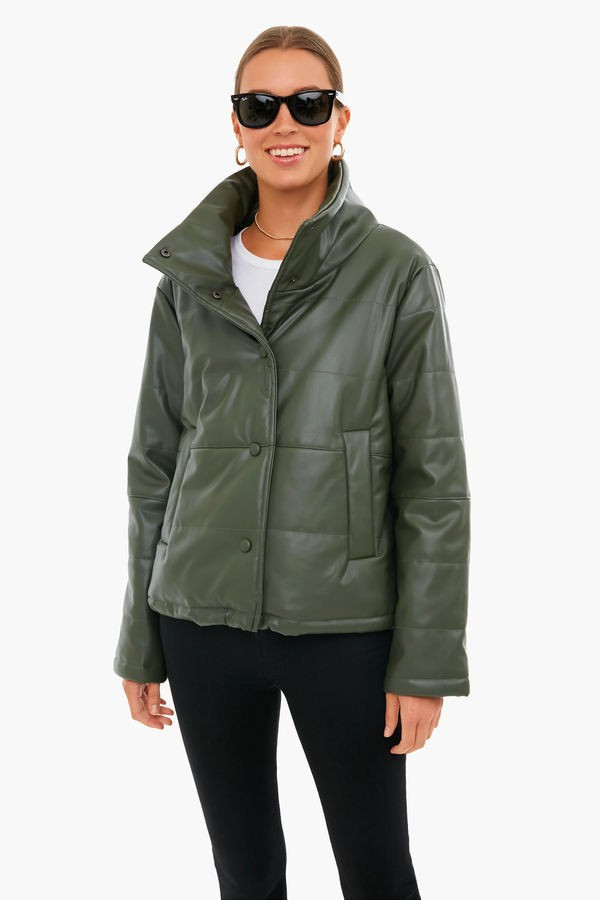 Olive Leather Ralph Jacket | Tuckernuck (US)