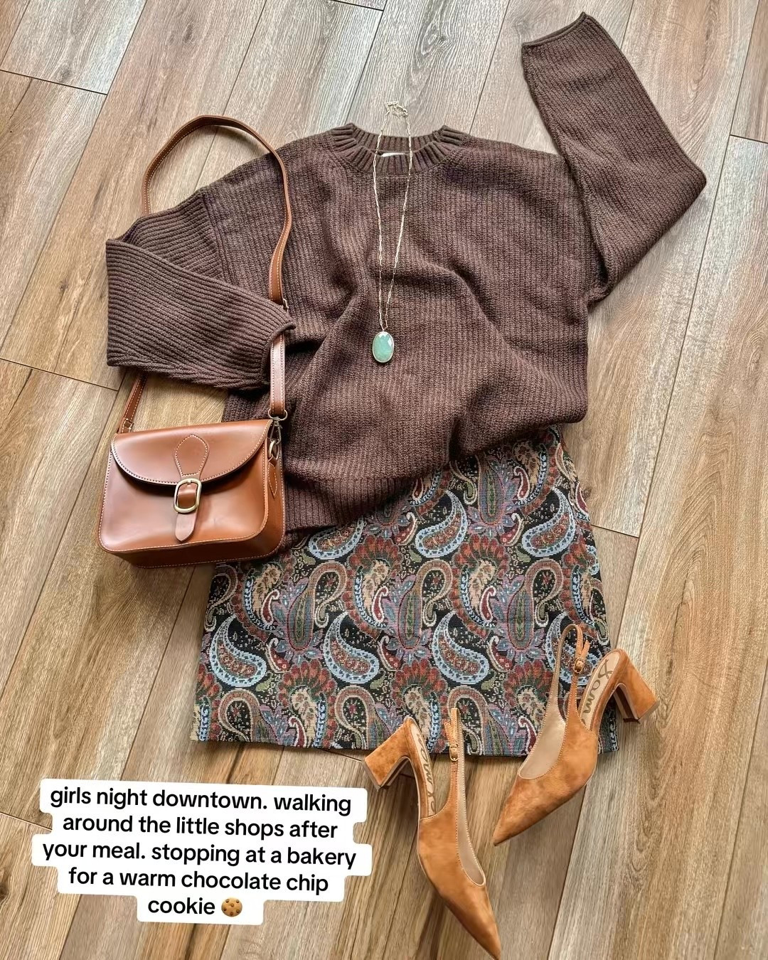 fall dressy casual outfit. paisley skirt. oversized brown sweater.

#LTKSeasonal #LTKSaleAlert #LTKootd