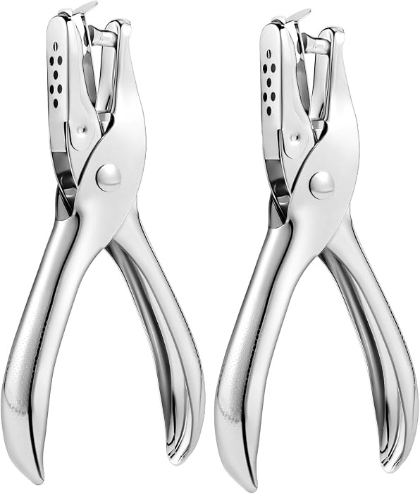 2 PCS Hole Punch,1/4 Inch Single Hole Puncher with 8-Sheet Capacity,Durable One Hole Paper Punch,... | Amazon (US)