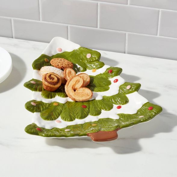 16" x 12" Earthenware Tree Serving Platter - Threshold™ | Target