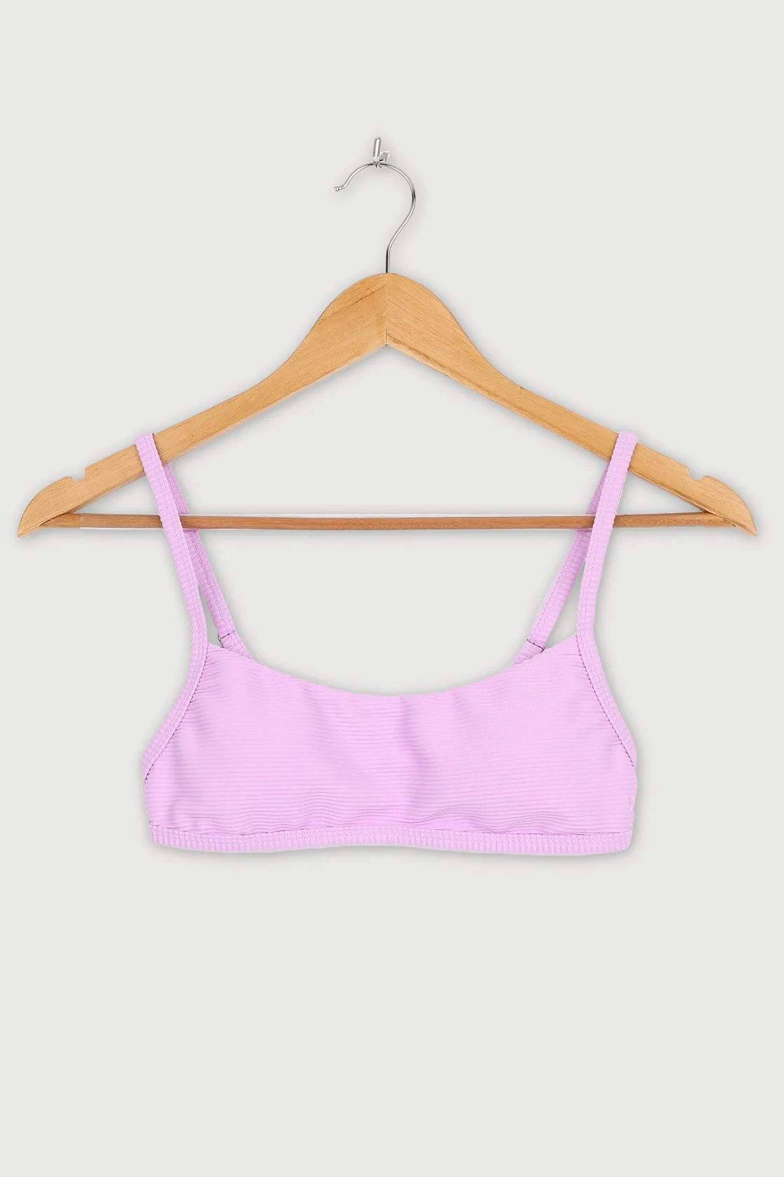 Tanlines Billie Lilac Ribbed Bralette Bikini Top | Lulus (US)