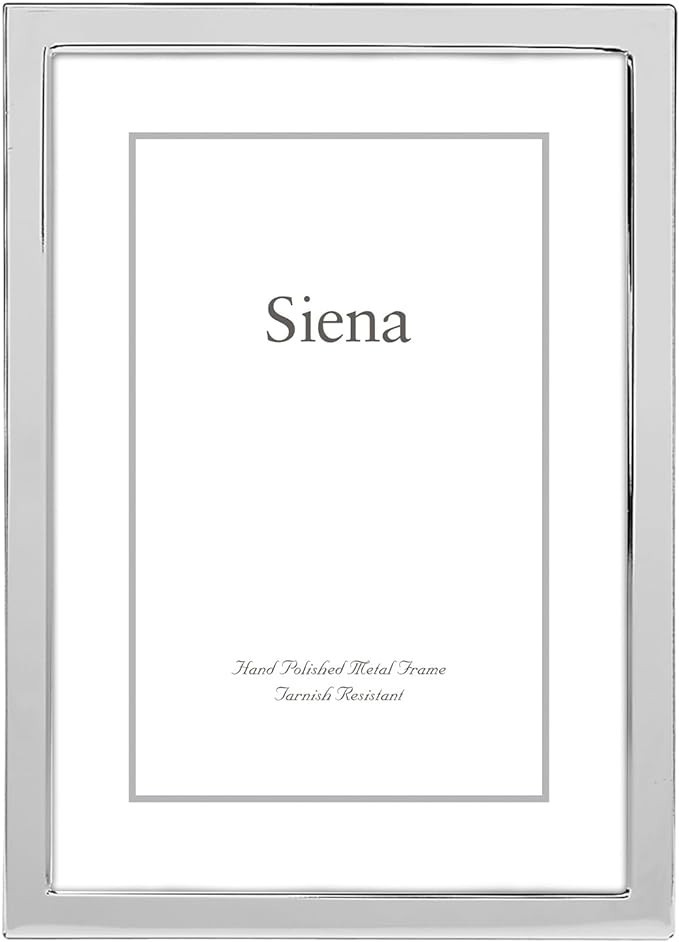 Siena Plain Silver Picture Frame, Tarnish Resistant Finish, Perfect Photo Frame for any End Table... | Amazon (US)