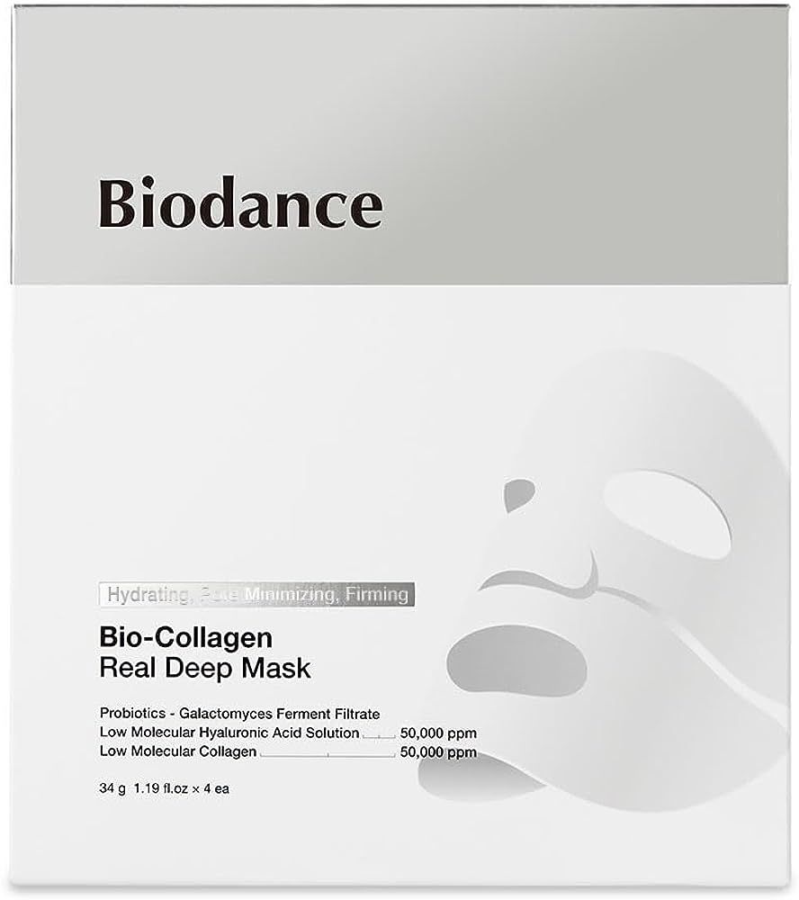 BIODANCE Bio-Collagen Real Deep Mask, Overnight Mask, Hydrogel Mask Sheet, Pore Tightening, Hydra... | Amazon (US)
