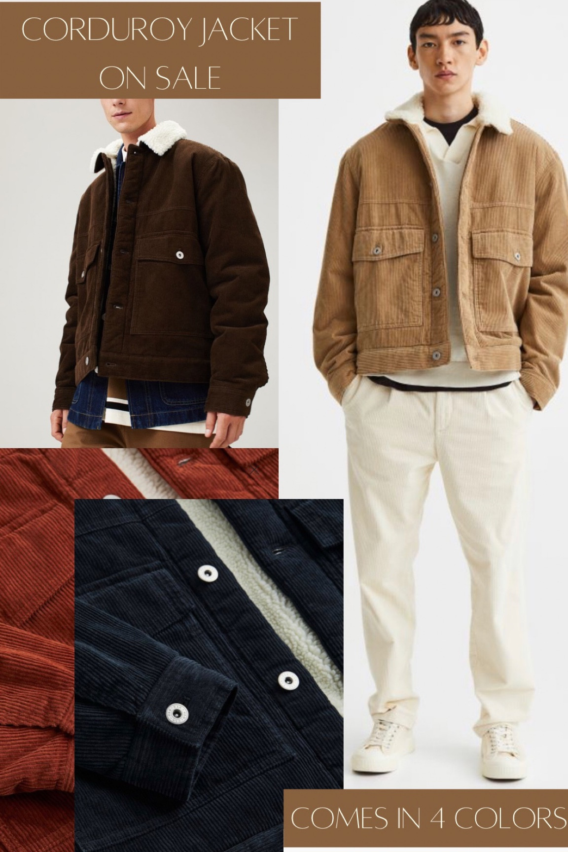 Mens Corduroy Jacket On Sale! Comes in 4 colors - 5 Star Reviews! 

Mens Fashion. Affordable mens clothes. Mens Sherpa Jacket. Denim Sherpa Jacket 

#LTKsalealert #LTKmens #LTKGiftGuide