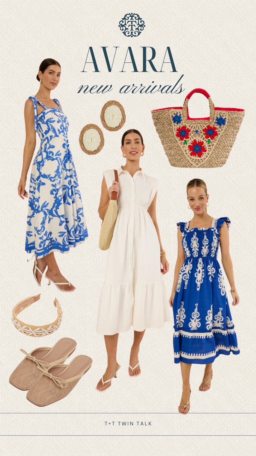 Avara new arrivals! We are loving the blue and white maxi dresses plus the colorful rattan tote!

#LTKMidsize #LTKSeasonal #LTKOver40