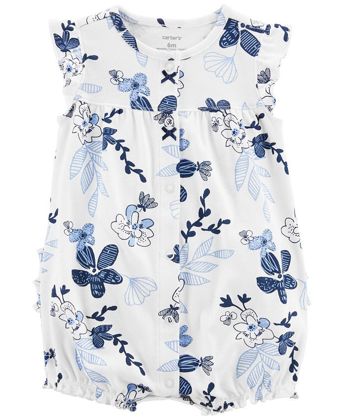 Carter's Baby Girls Floral Snap-Up Romper & Reviews - All Baby - Kids - Macy's | Macys (US)