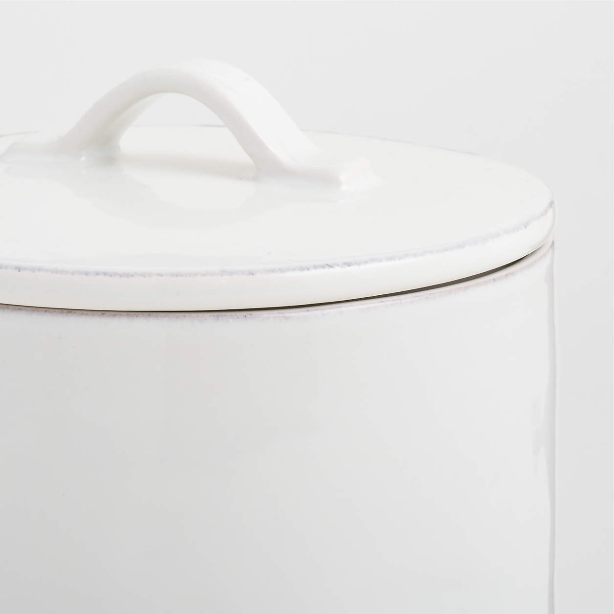 Marin Complete White Stoneware Canister Set + Reviews | Crate & Barrel | Crate & Barrel