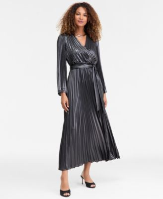 Women's Pleated Metallic Maxi Dress, Macy's Exclusive | Macy's