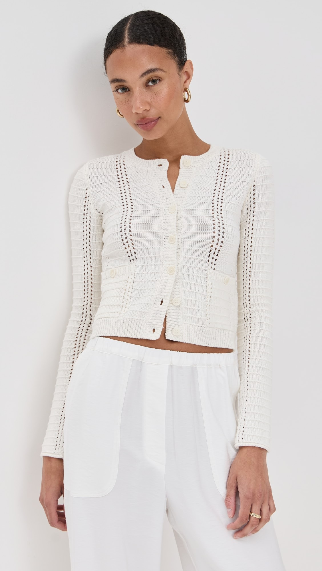 Charlotte Slim Crewneck Cardigan | Shopbop