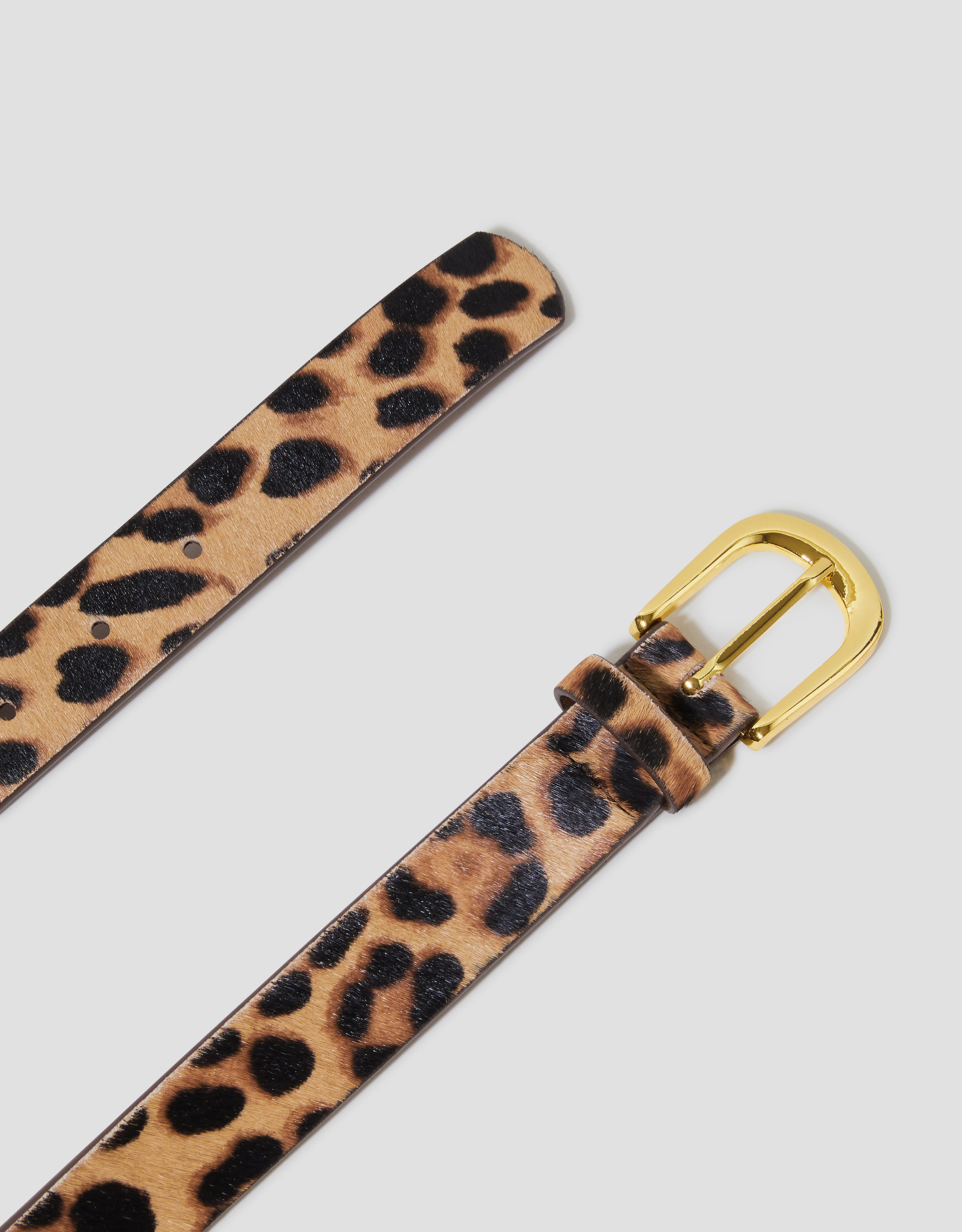 Leopard Print Leather Belt Natural | Monsoon (UK)