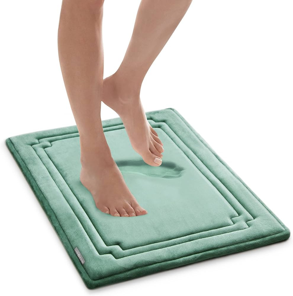 MICRODRY SoftLux Racetrack Twist Bath Mat for Bathroom, Bathroom Rug with GripTex Skid-Resistant ... | Amazon (US)