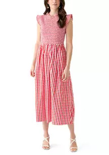 Crown & Ivy™ Women's Sleeveless Smocked Midi Dress | Belk