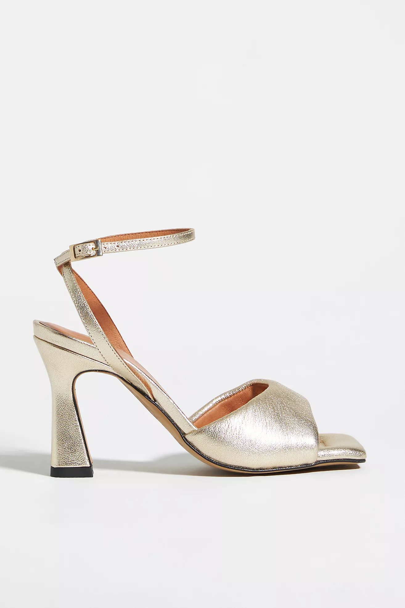 Maeve Puffy Ankle-Strap Heels | Anthropologie (US)