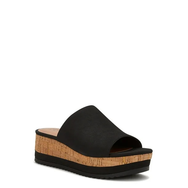 No Boundaries Cork Wedge Sandal | Walmart (US)