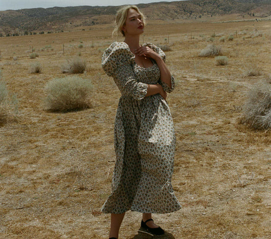 MERIBEL DRESS - CRÈME FLEURS D'AVIGNON | DÔEN | DOEN