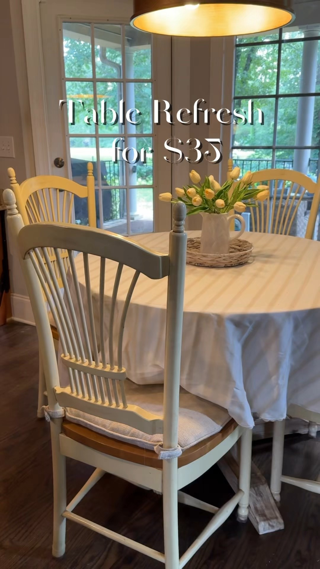 Budget friendly table decor. Casual and elegant. Faux flowers. Tablecloth. Throw in a thrifted vase and voila. 😊 Home decor. Kitchen table  

#LTKFamily #LTKFindsUnder50 #LTKHome