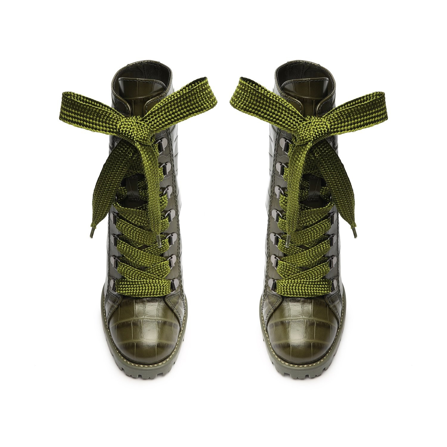 Zhara Crocodile-Embossed Leather Bootie | Schutz Shoes (US)