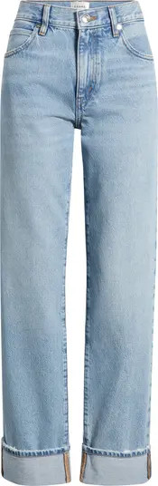 The Hang High Waist Cuffed Straight Leg Jeans | Nordstrom