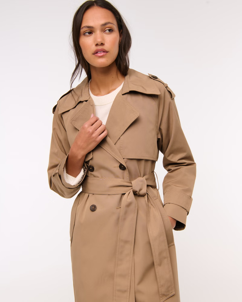 Women's Classic Trench Coat | Women's Coats & Jackets | Abercrombie.com | Abercrombie & Fitch (US)