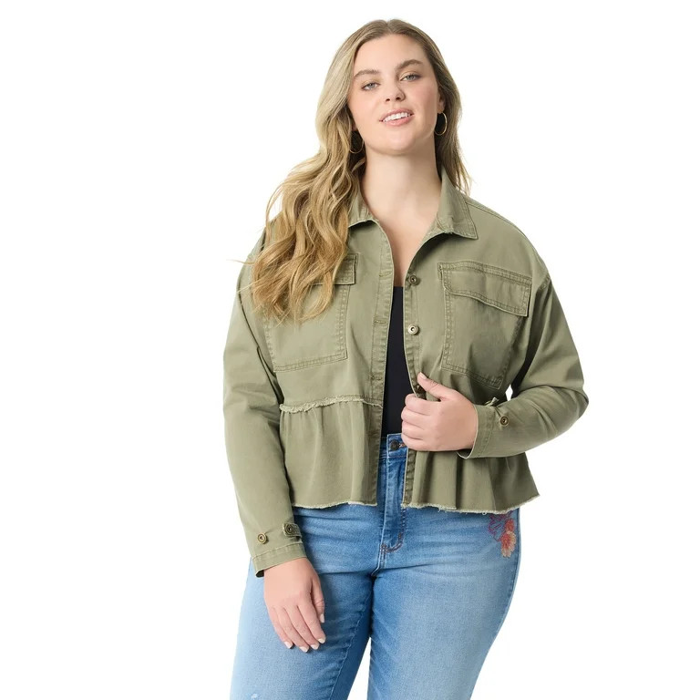 Jessica Simpson Women's and Women's Plus Swing Utility Jacket XS-4X - Walmart.com | Walmart (US)