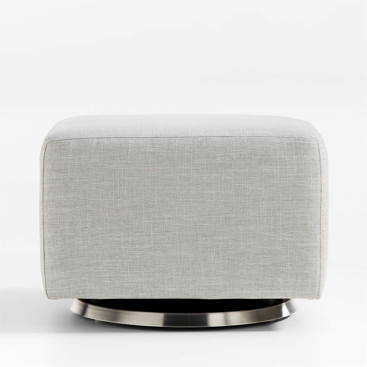Milo Grey Upholstered Nursery Ottoman + Reviews | Crate & Kids | Crate & Barrel