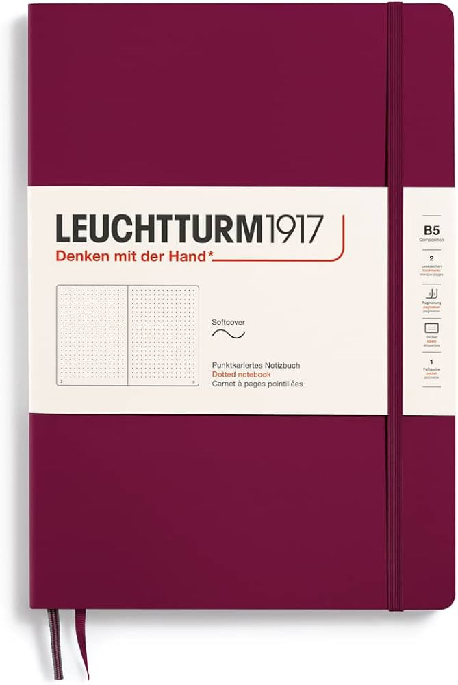 LEUCHTTURM1917 - Notebook Softcover Composition B5-123 Numbered Pages for Writing and Journaling ... | Amazon (US)