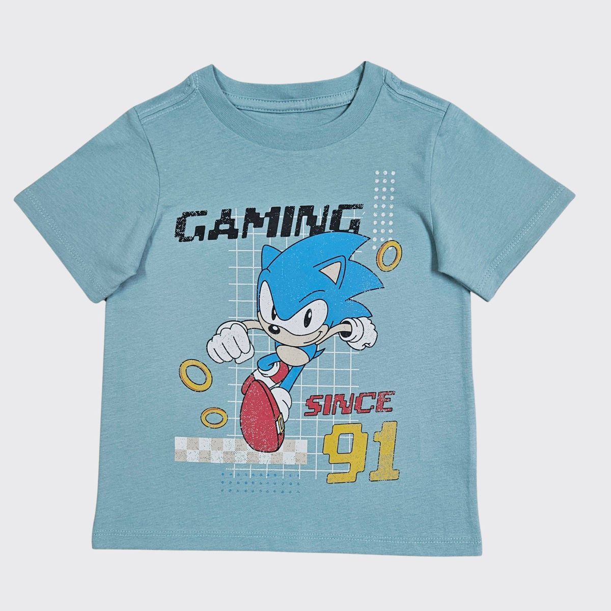 Toddler Boys' Sonic Figures Printed T-Shirt - Blue | Target