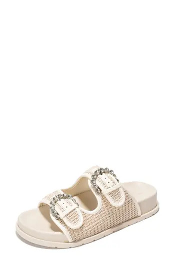 Project Cloud Elora Slide Sandal in White Raffie at Nordstrom Rack, Size 8.5 | Nordstrom Rack