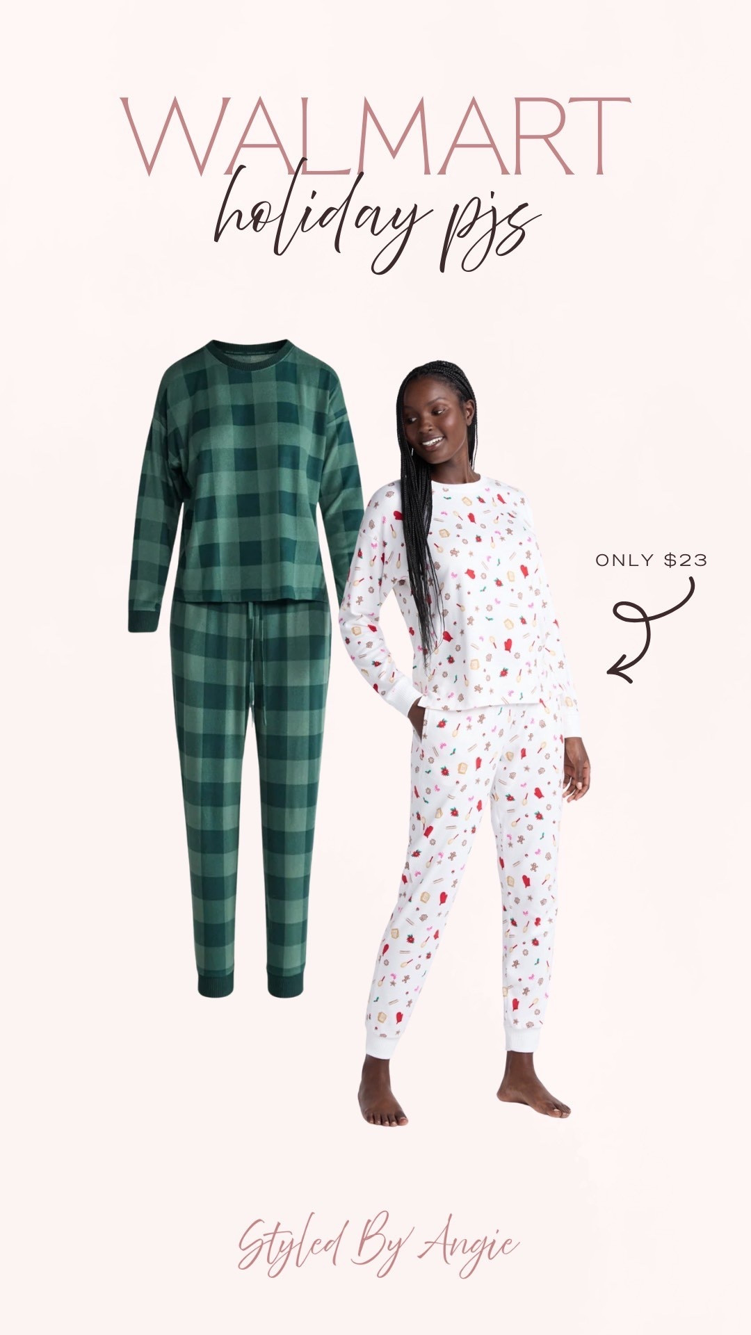 These Walmart holiday pajamas are so comfy, cute and only $23! They are selling fast, so make sure you grab them now. They are so soft and comfy and would be perfect for Christmas morning. 
Holiday pajamas 

#LTKPetite #LTKHoliday #LTKSeasonal