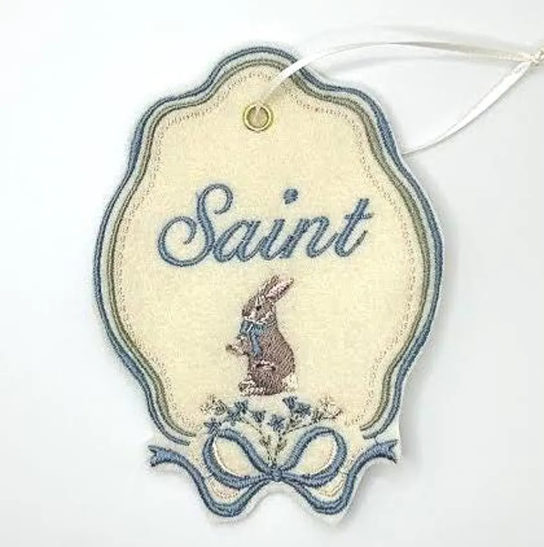 Embroidered Easter Basket Tag | Personalized Bunny, Heirloom Decoration | Etsy (US)