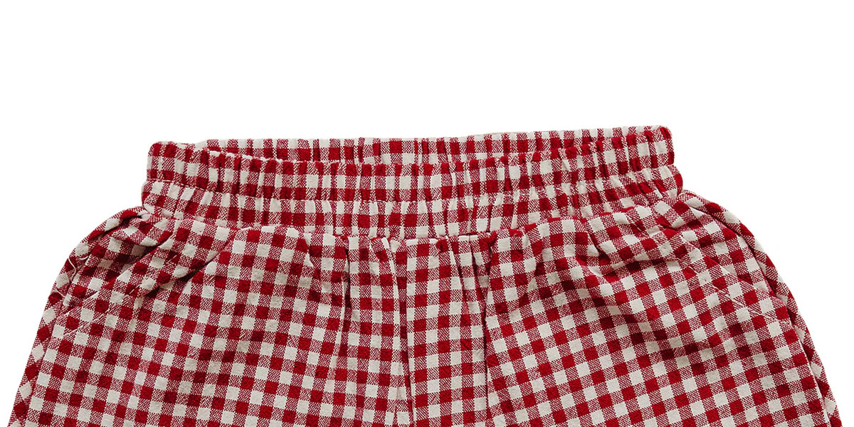 Red Gingham Shorts | Mebie Baby