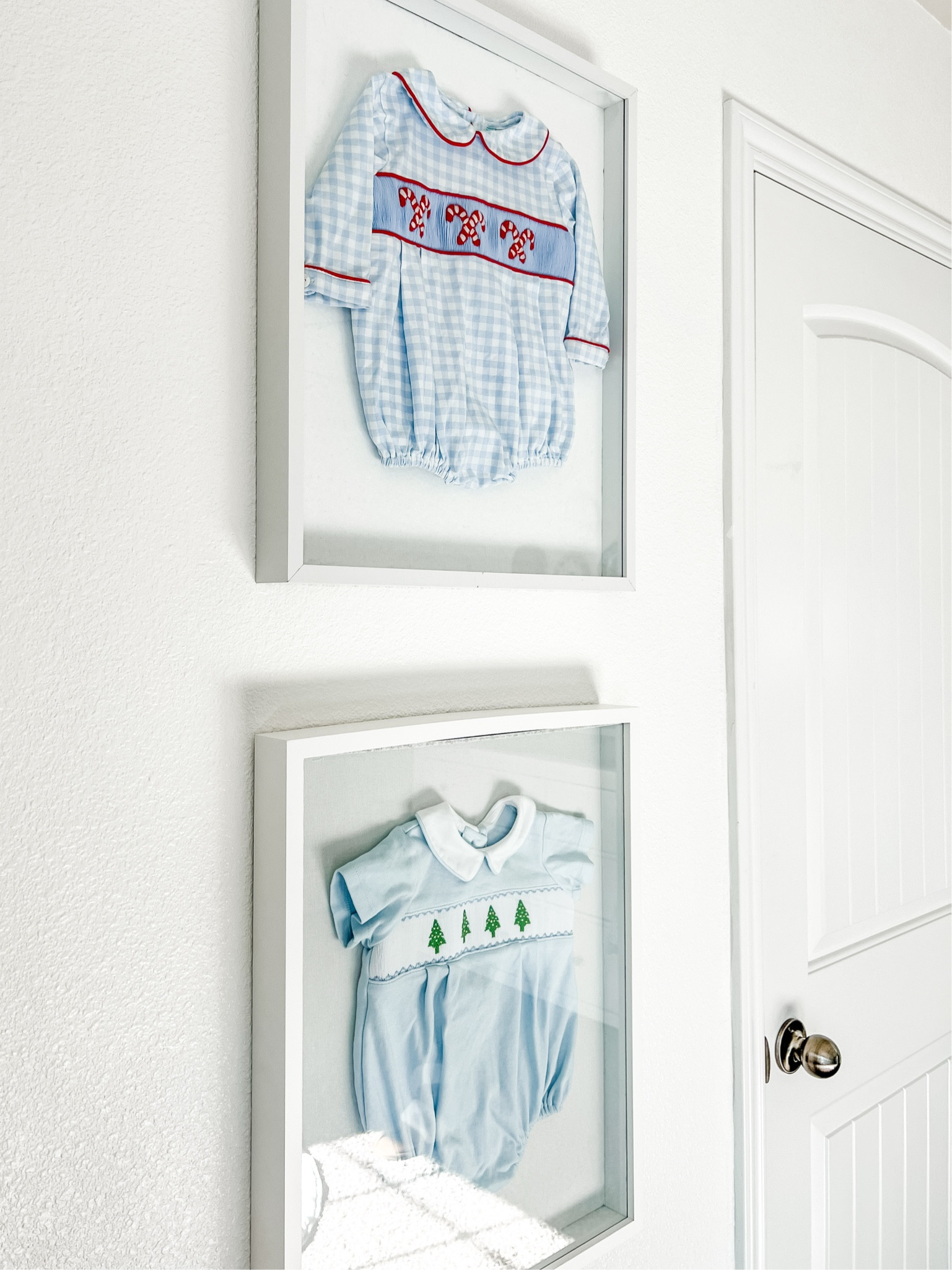 Shadow boxes are the perfect way to display last year’s Christmas outfits. ❤️🎄 

Nursery decor / Shadow box frames / Christmas baby outfits / Little boy Christmas outfits / Classic Christmas attire / 

#LTKHome #LTKHoliday #LTKKids