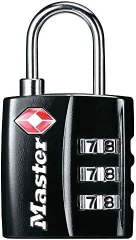 Master Lock 4680DBLK TSA-Approved Luggage Lock, 1-3/16-in. Wide, Black | Amazon (US)