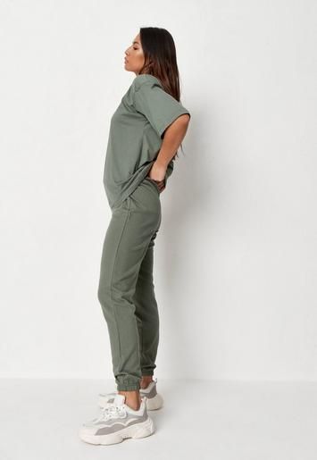Missguided - Green T Shirt And Joggers Co Ord Set | Missguided (US & CA)