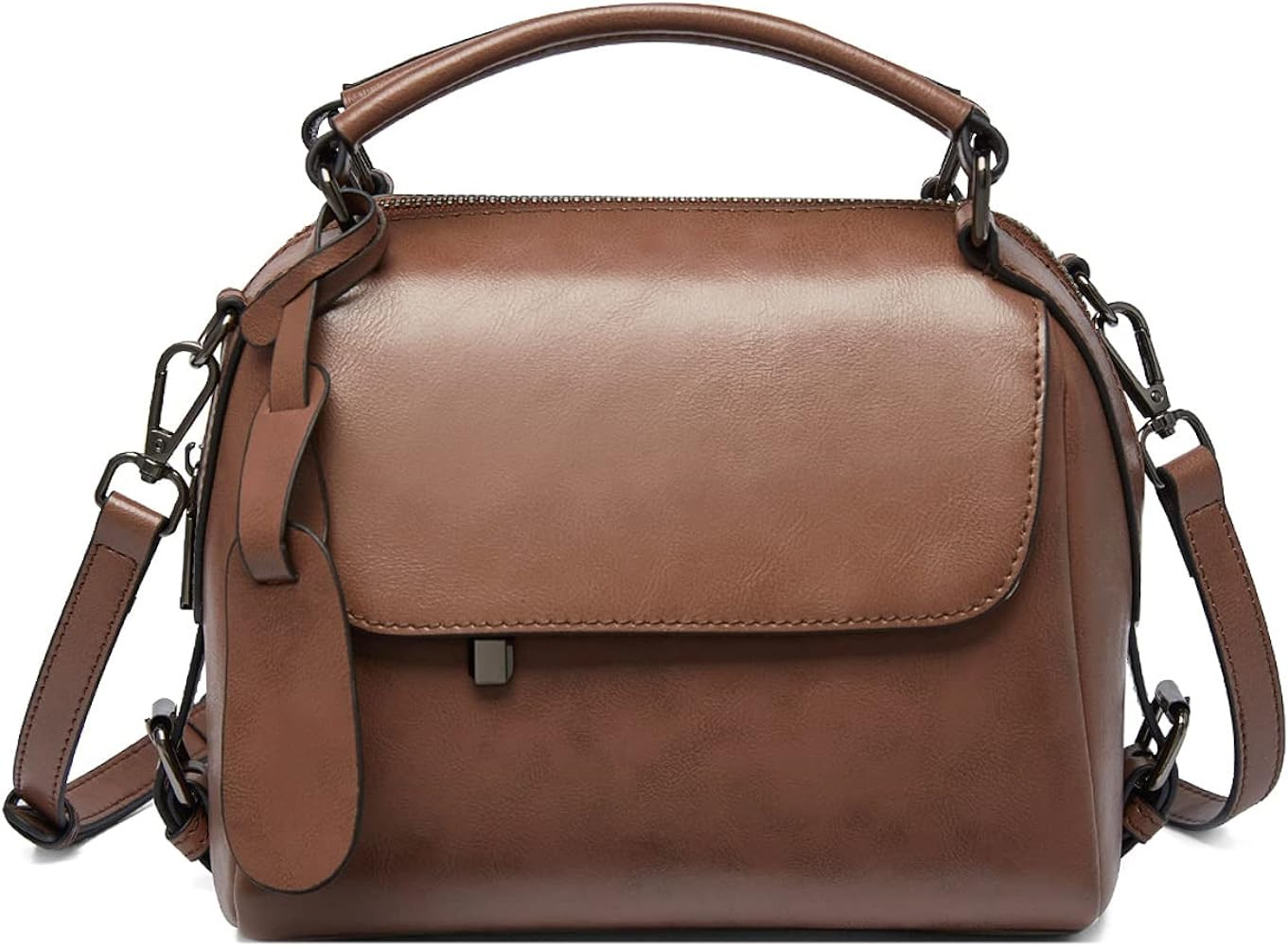 FOXLOVER Small Leather Crossbody Bags for Women Ladies Shoulder Bag Top Handle Mini Handbag and P... | Amazon (US)