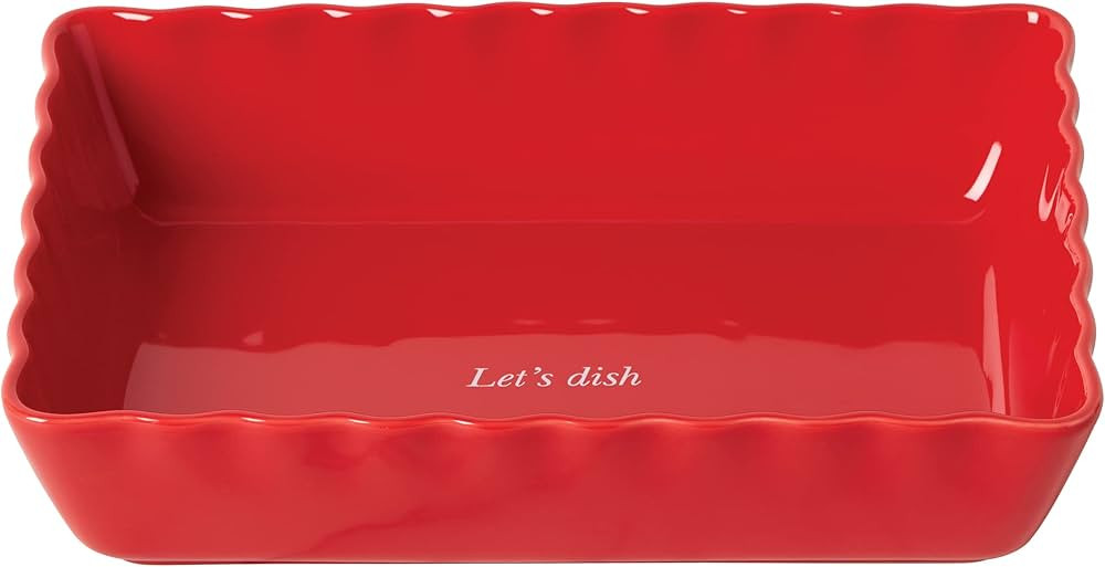 Kate Spade New York Make It Pop Rectangle Baking Dish, one size, Red | Amazon (US)