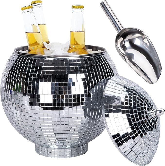 RunNico 2.8L Disco Ice Bucket Set - Removable and Washable Retro Drink Bucket Party Supplies- Dou... | Amazon (US)