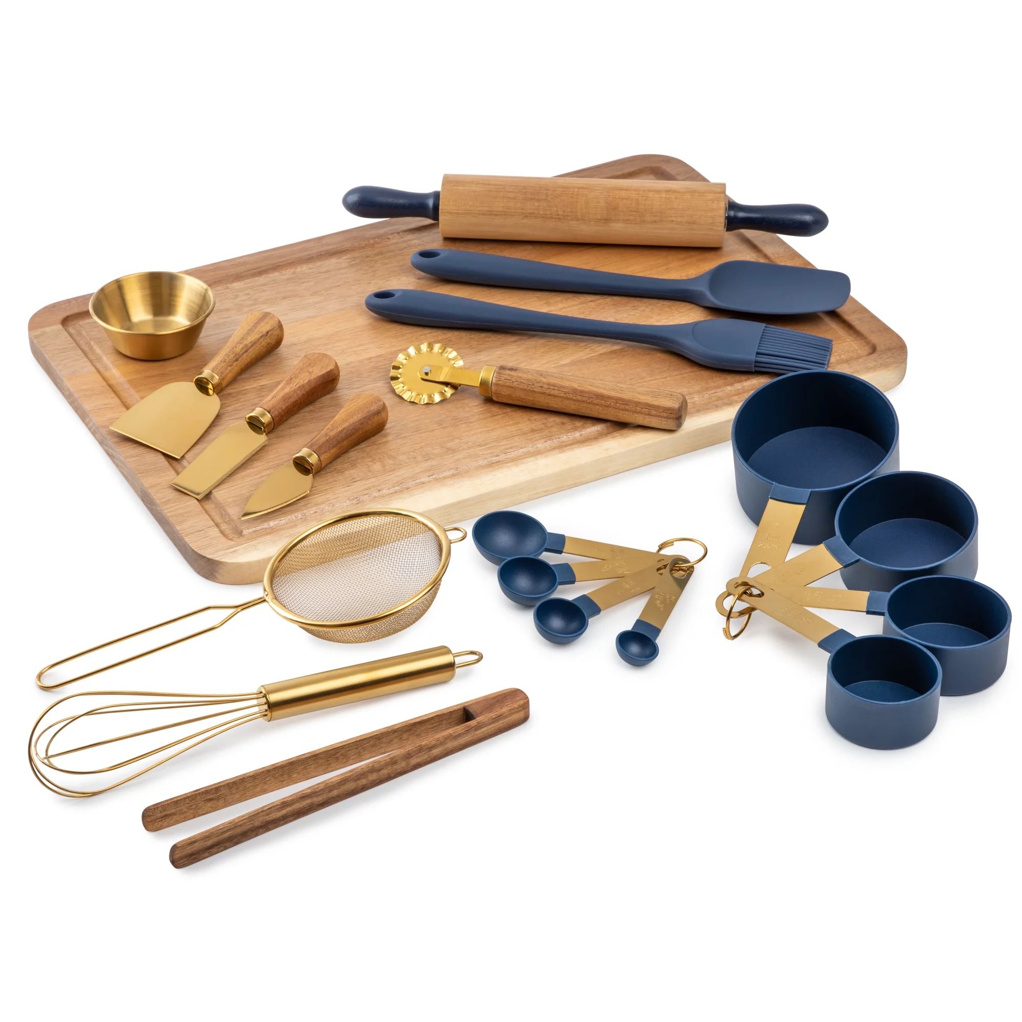 Thyme & Table Wood Board & Silicone Baking Set, 20-Pieces | Walmart (US)