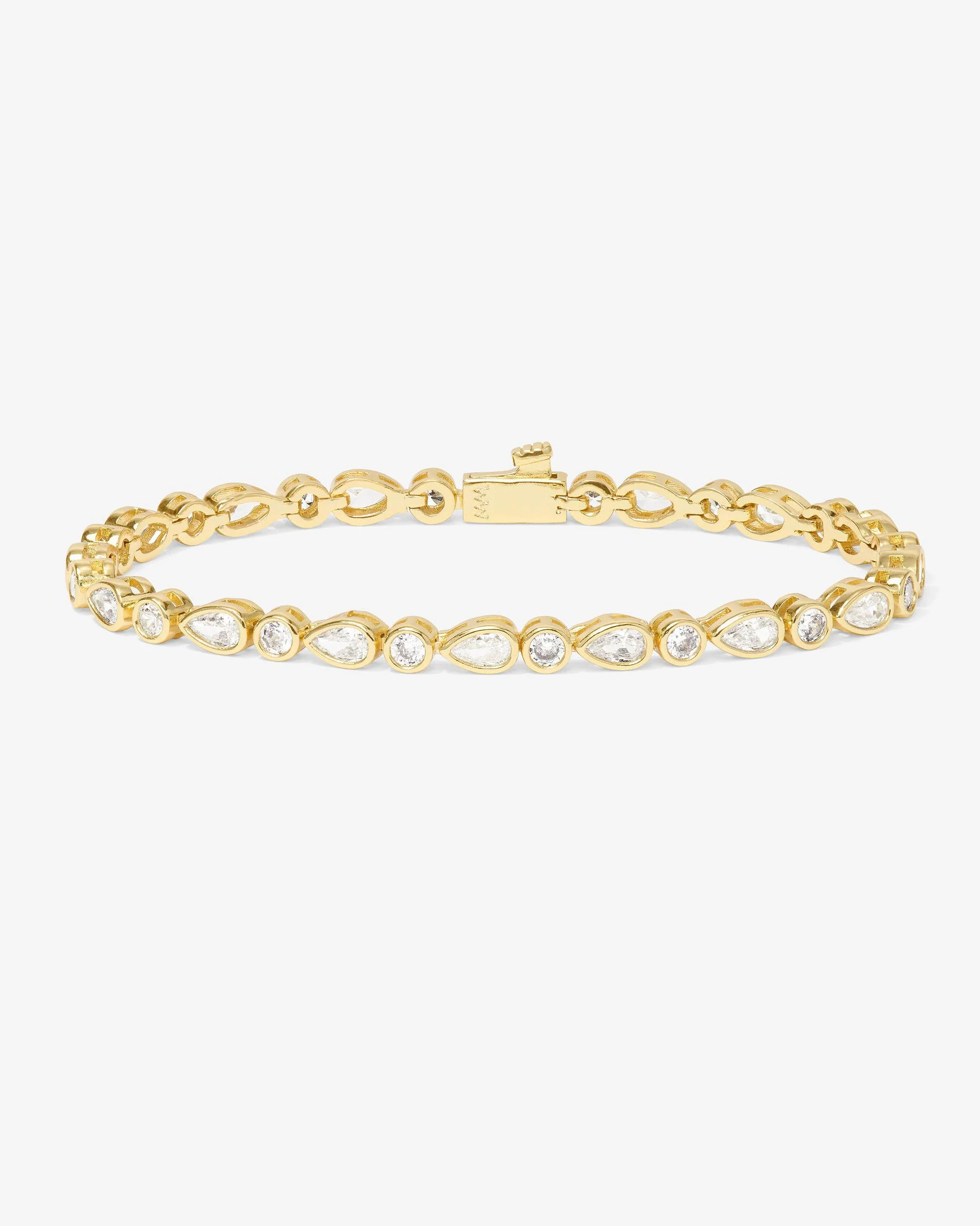 Isla Tennis Bracelet - Gold|White Diamondettes | Melinda Maria Jewelry