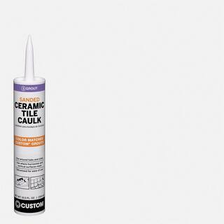 Polyblend #640 10.5 oz. Arctic White Sanded Ceramic Tile Caulk | The Home Depot