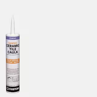 Custom Building Products Polyblend #640 10.5 oz. Arctic White Sanded Ceramic Tile Caulk PC64010S | The Home Depot