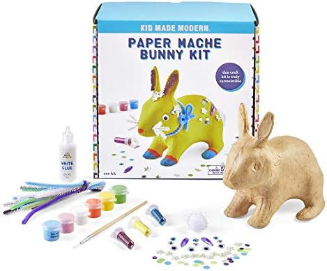 Kid Made Modern Easter Toys Paper Mache Bunny Kit - Paint Your Own Arts and Crafts Gift for Kids ... | Amazon (US)