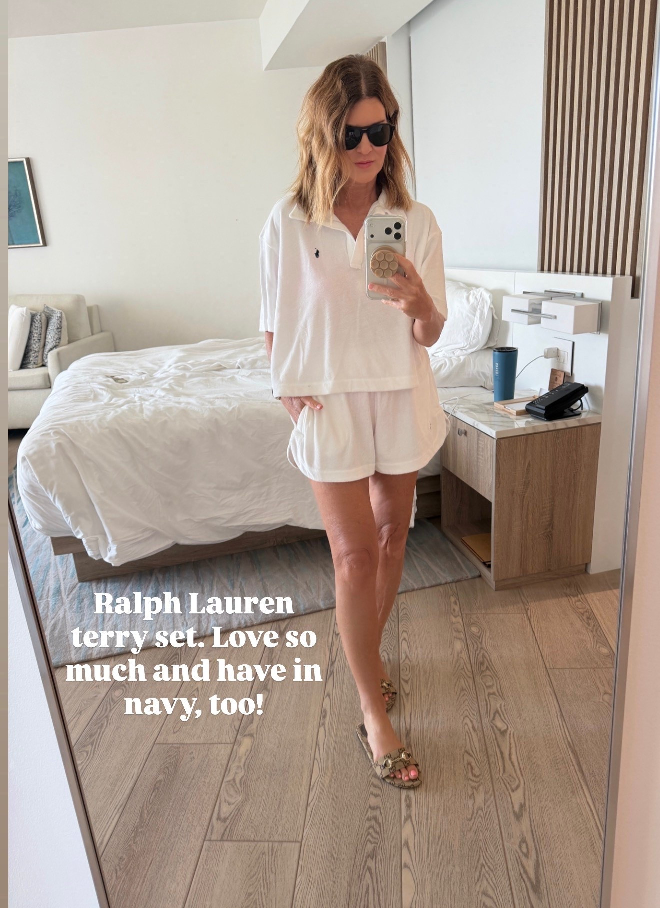 I sized up to a medium in this Ralph Lauren terry set that looks cute as a coverup or a shirt set

#LTKOver40