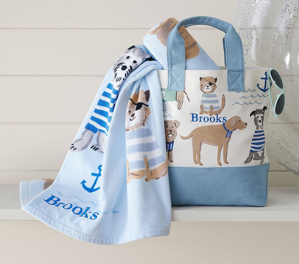 Salty Dog Tote &amp; Towel Set | Pottery Barn Kids