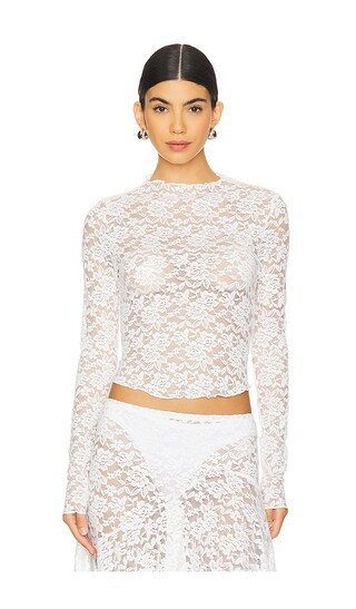 LIONESS Hamptons Long Sleeve in White. - size L | Revolve Clothing (Global)