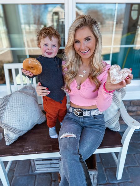 DONUT DATE with my lil valentine 🍩💕 swipe to the end to see how the sugar hit 👀

My pink heart crop is from @shein_us @sheinofficial — linked in my bio & LTK 🤍 use code “ambermiller241“ for 15% off! 

#SHEINforAll #loveshein #SHEINpartner #valentinesday #valentines #donut #donutdate #valentinesgift #valentinesmakeup #valentinesoutfit #nephew #auntielife 

#LTKSeasonal #LTKU #LTKMostLoved
