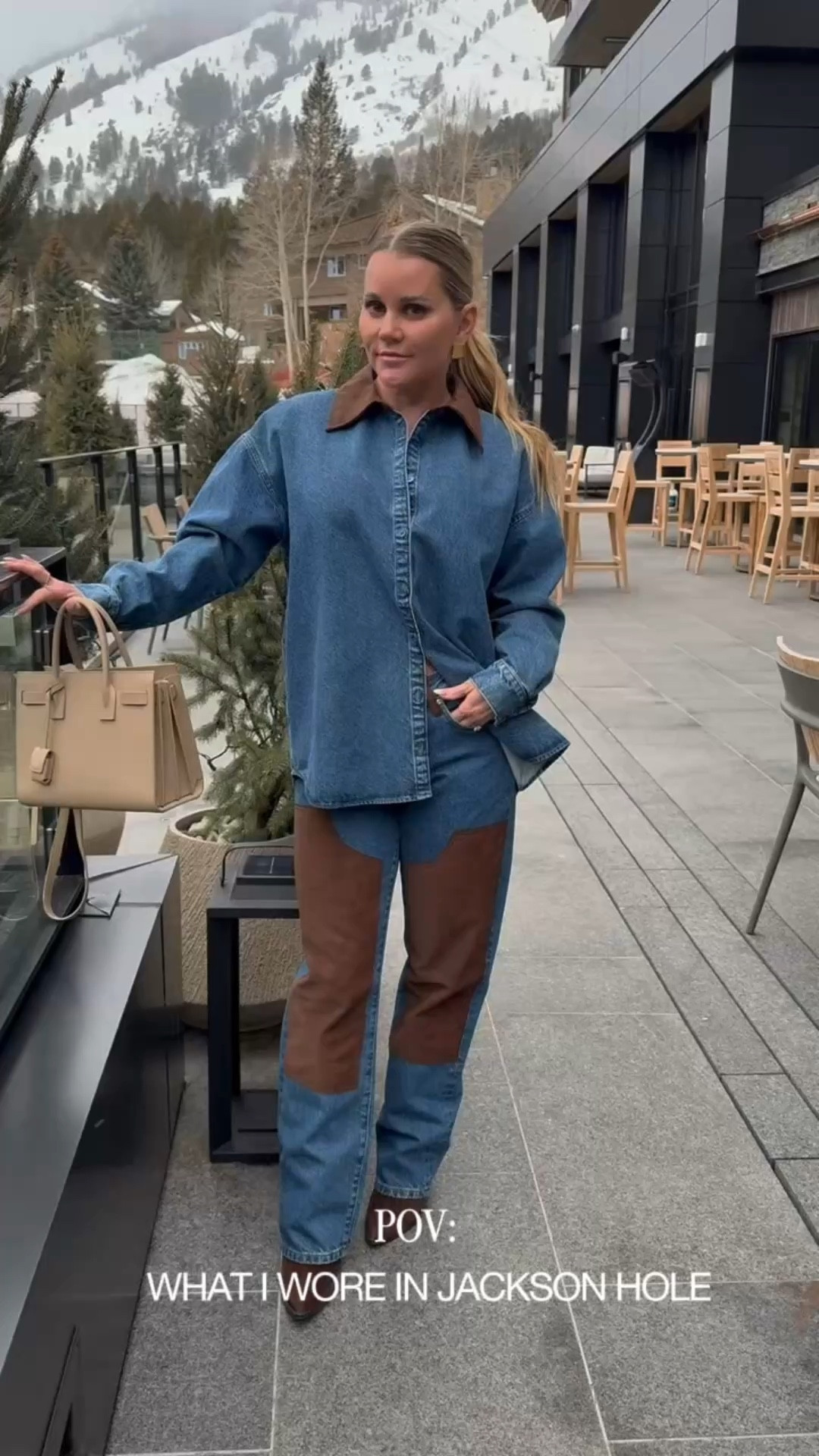 Oufits I work in Jackson hole, mountain outfit chic, western looks, winter mountain looks, all denim looks

#LTKTravel #LTKootd #LTKdayinmylife