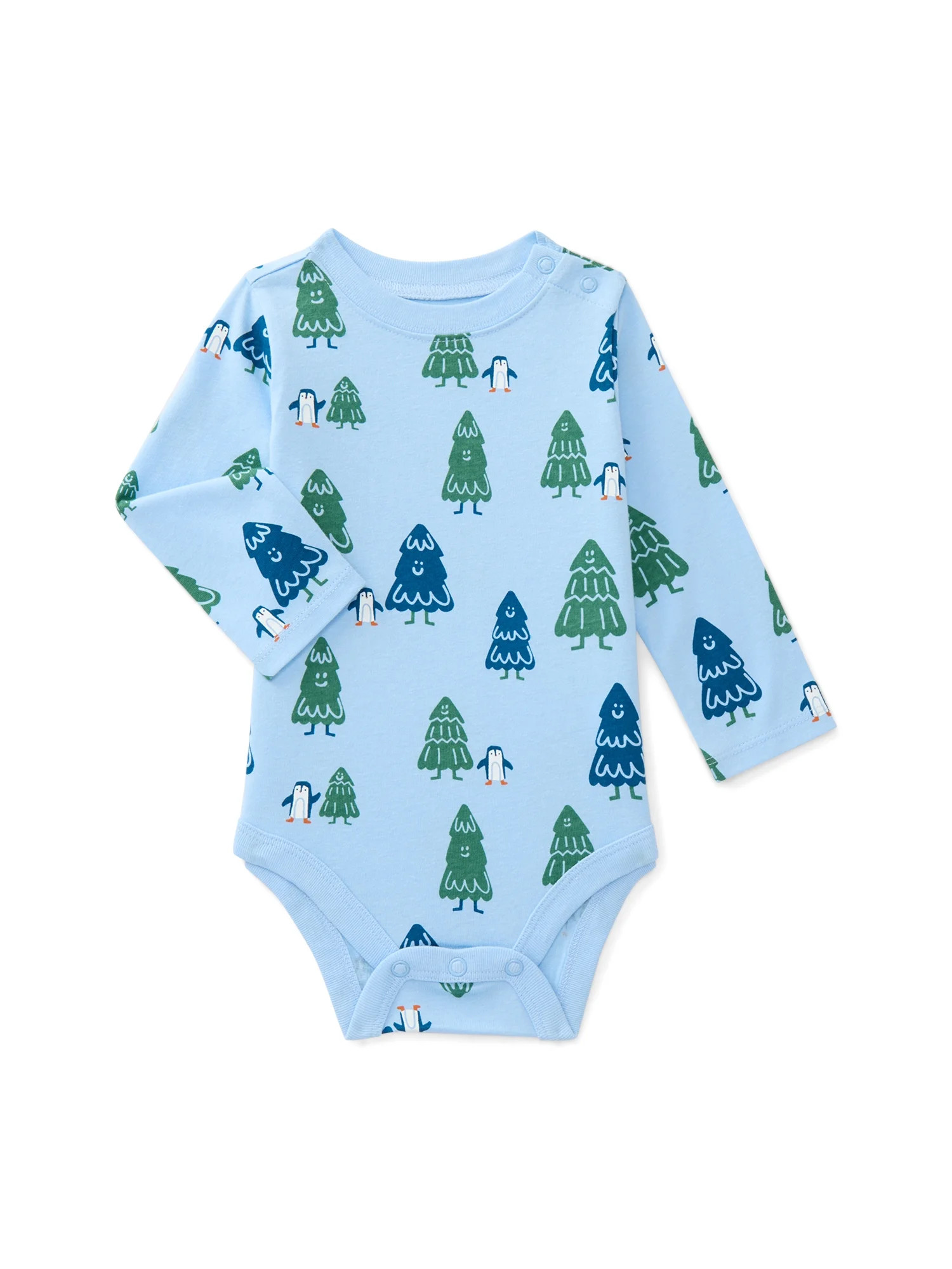 Garanimals Baby Boys Print Bodysuit with Long Sleeves, Sizes 0M-24M | Walmart (US)